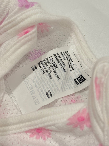 Uniqlo Floral Sleeveless Baby Bodysuit 12-18M