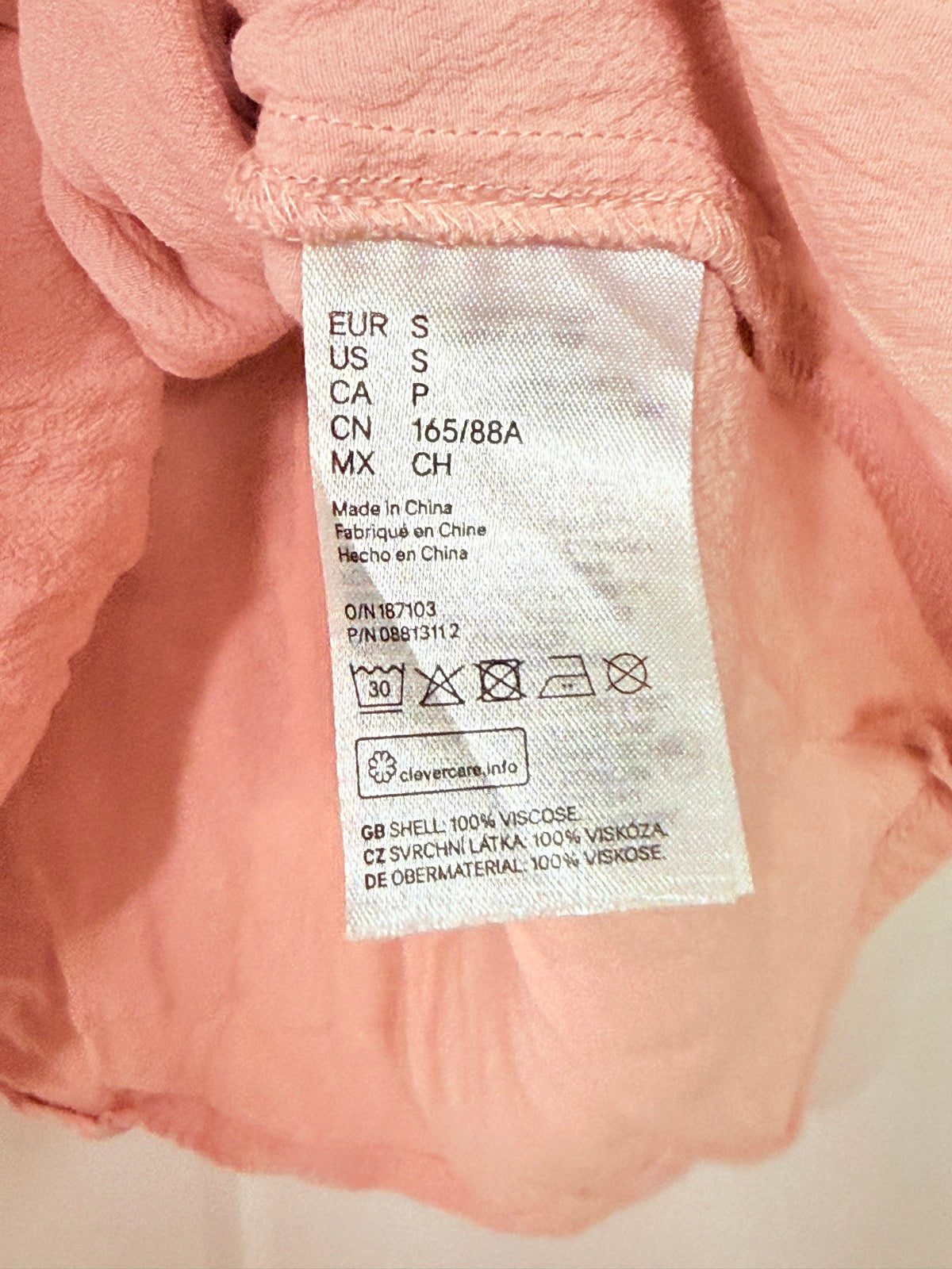 Robe de grossesse H&M Mama sans manches rose Taille S