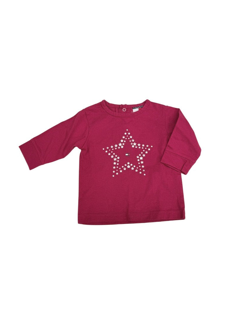 Tommy Hilfiger Pink Star Long Sleeve Top 3-6M