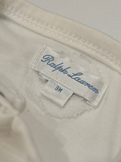 Ralph Lauren Cream Embroidered Sleeper 3M