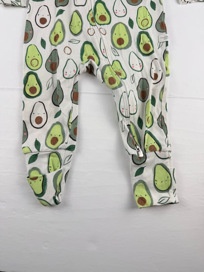 Loulou Lollipop Avocado Zip Sleeper 12-18M