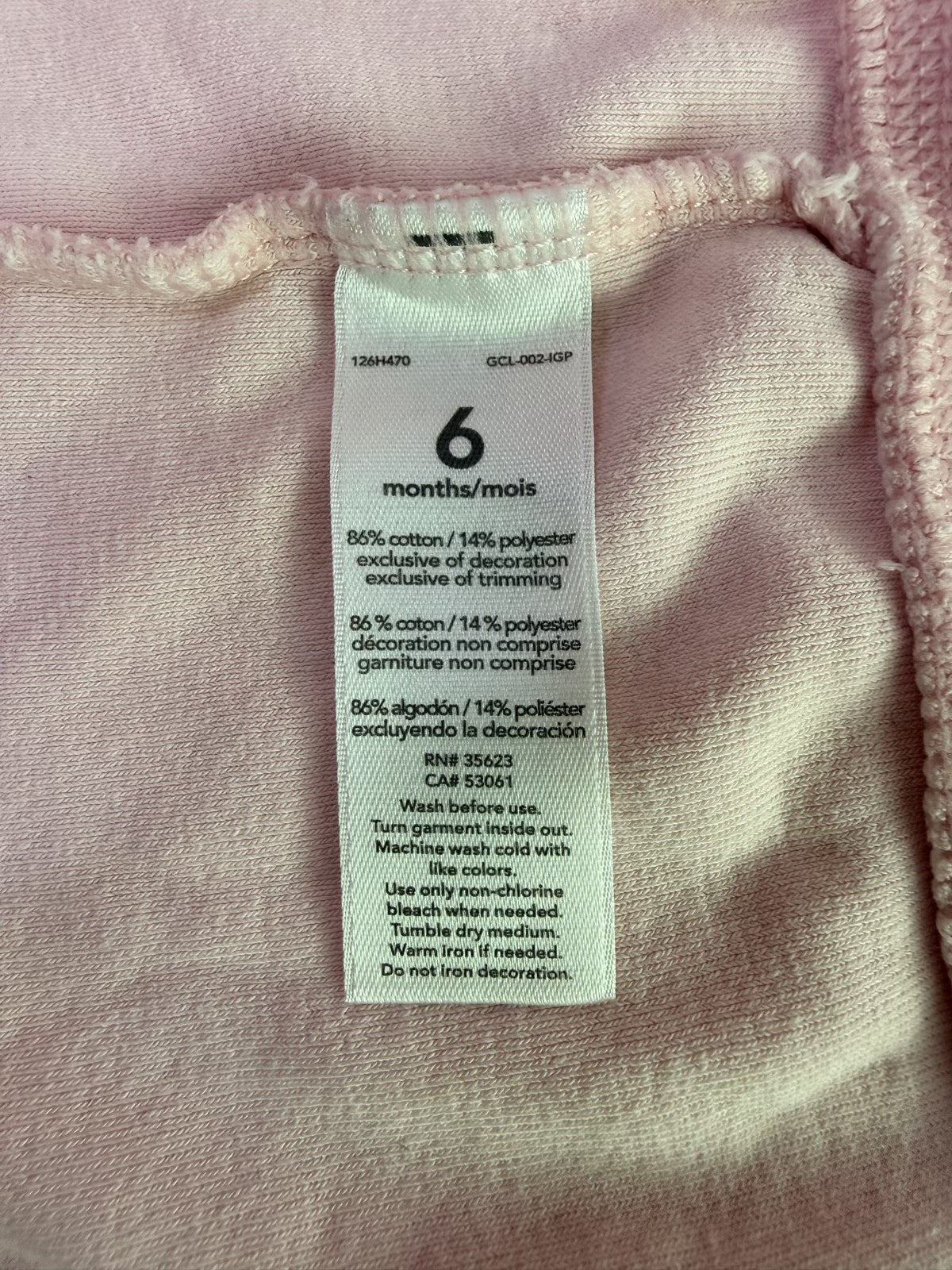Carter's Pink Velour Hoodie Jacket 6m