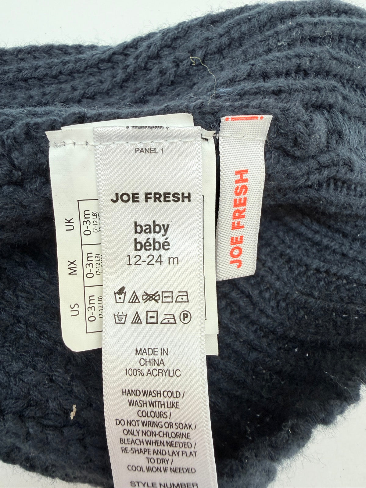 Joe Fresh Bear Ear Knit Hat 12-24M