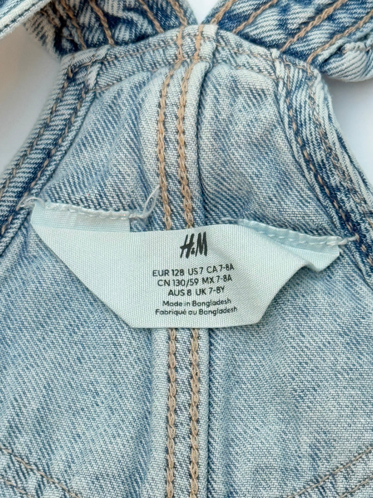 H&M Denim Overall Skirt Size 7-8Y