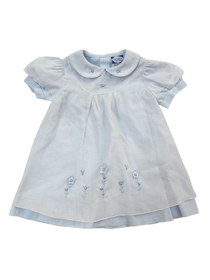 Vintage Carriage Boutiques Blue Embroidered Dress 18M