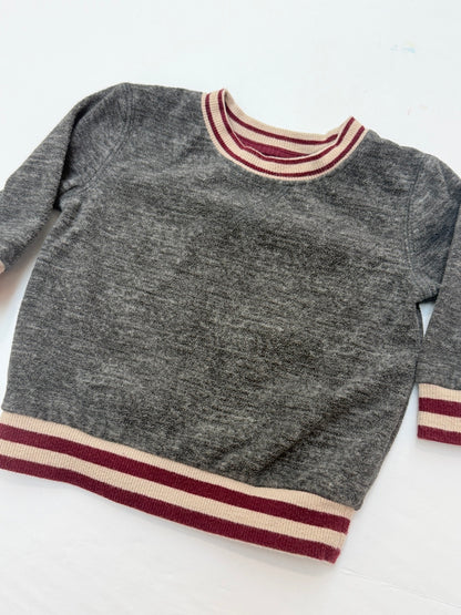 George Baby Grey Striped Sweater 3-6M