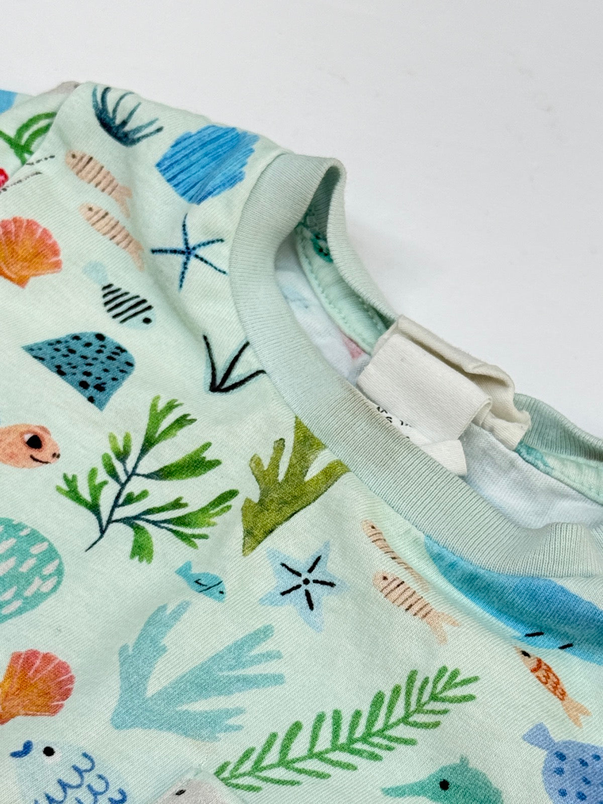 H&M Ocean Print T-Shirt 12-18M