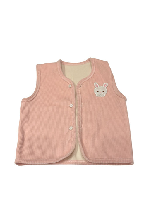 Pink Bunny Ribbed Vest Unknown Size 4/5Y