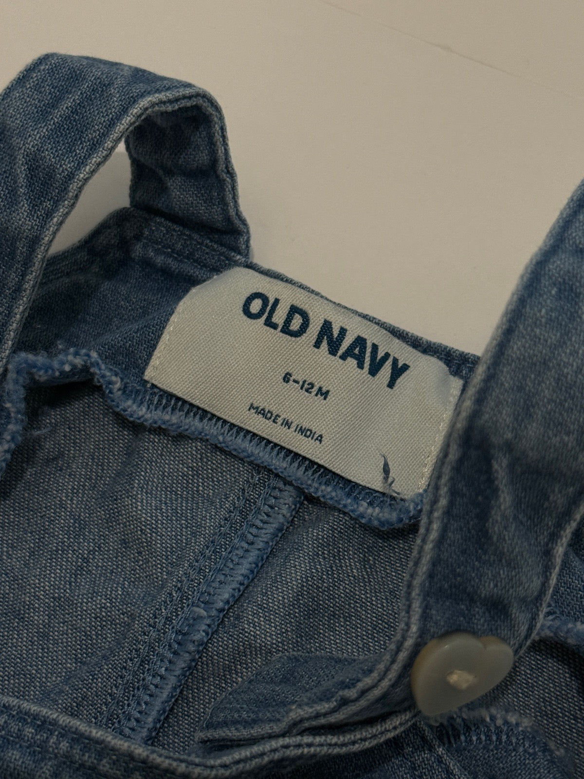 Old Navy Denim Heart Overalls 6-12M