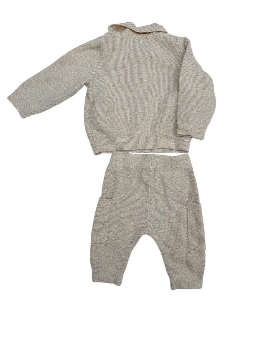 Kiabi Beige Knit Sweater Pants Set 1M