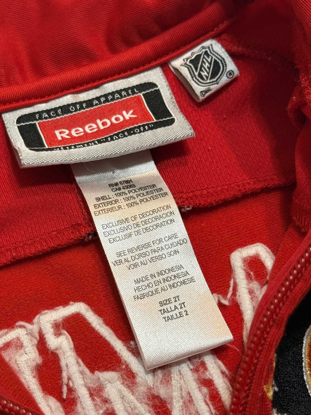 Reebok Calgary Flames Red Track Jacket 2T