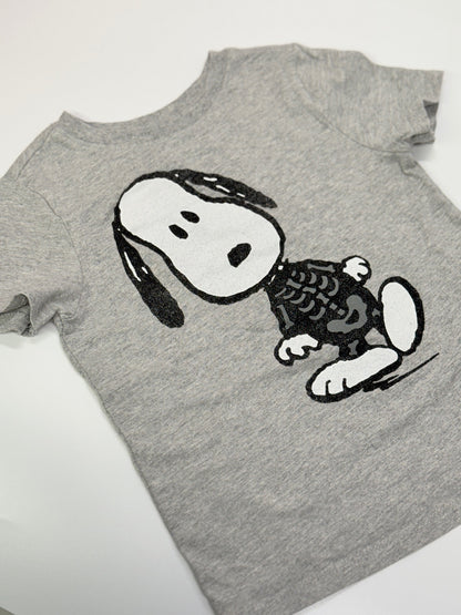 Old Navy Snoopy Skeleton Gray T-Shirt 3T