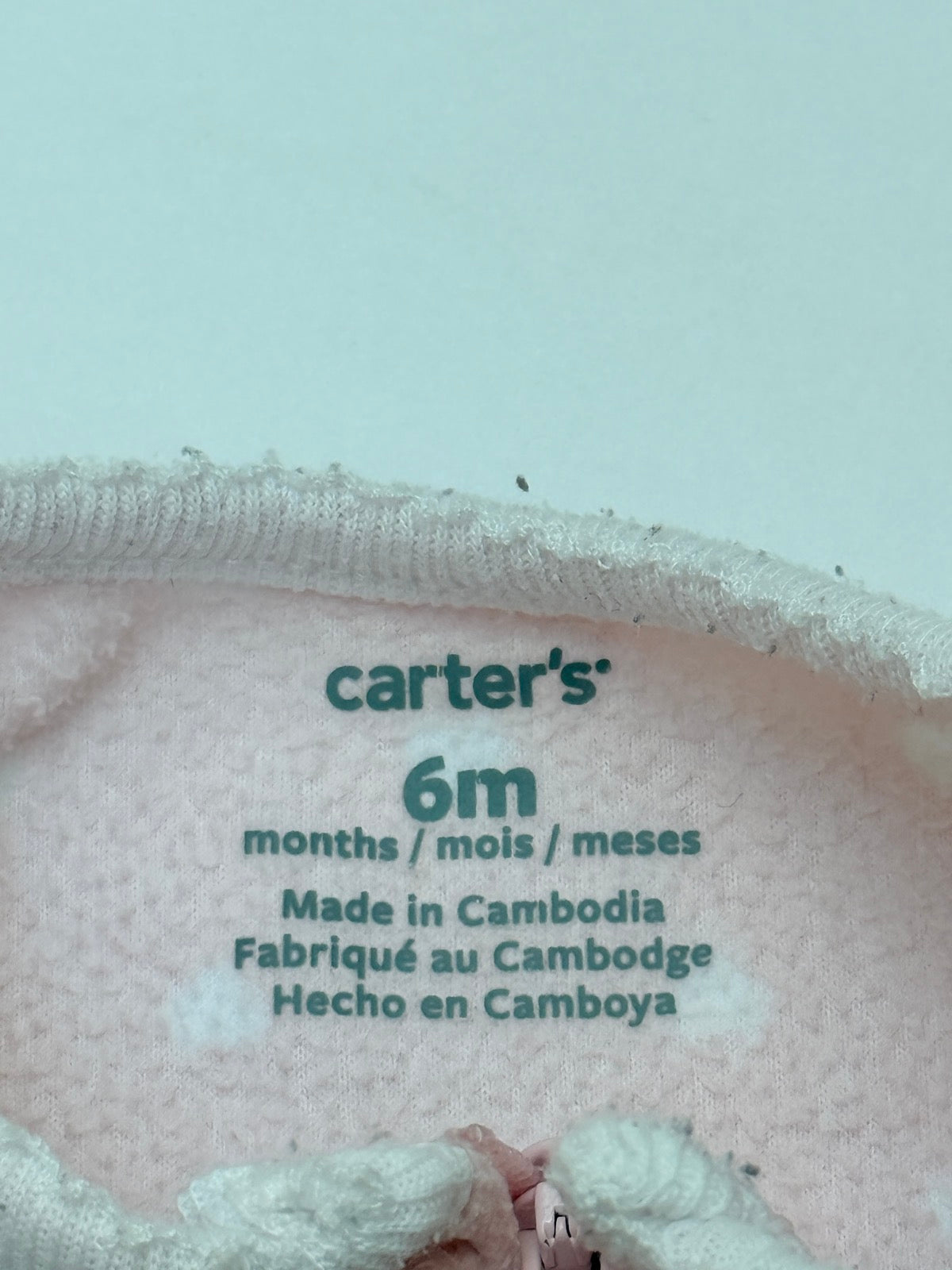 Carter's Pink Unicorn Fleece Sleeper 6M