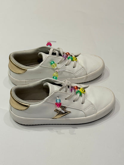 Rebelry White Gold Lightning Sneakers Size us12