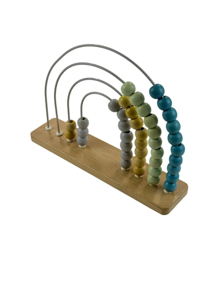 Wooden Rainbow Bead Abacus Counting Toy