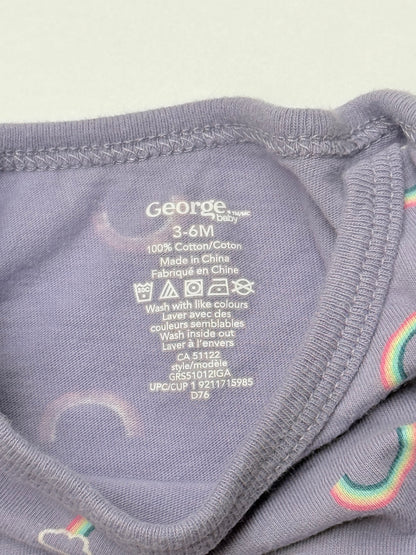 George Baby Rainbow Bodysuit Size 3-6M
