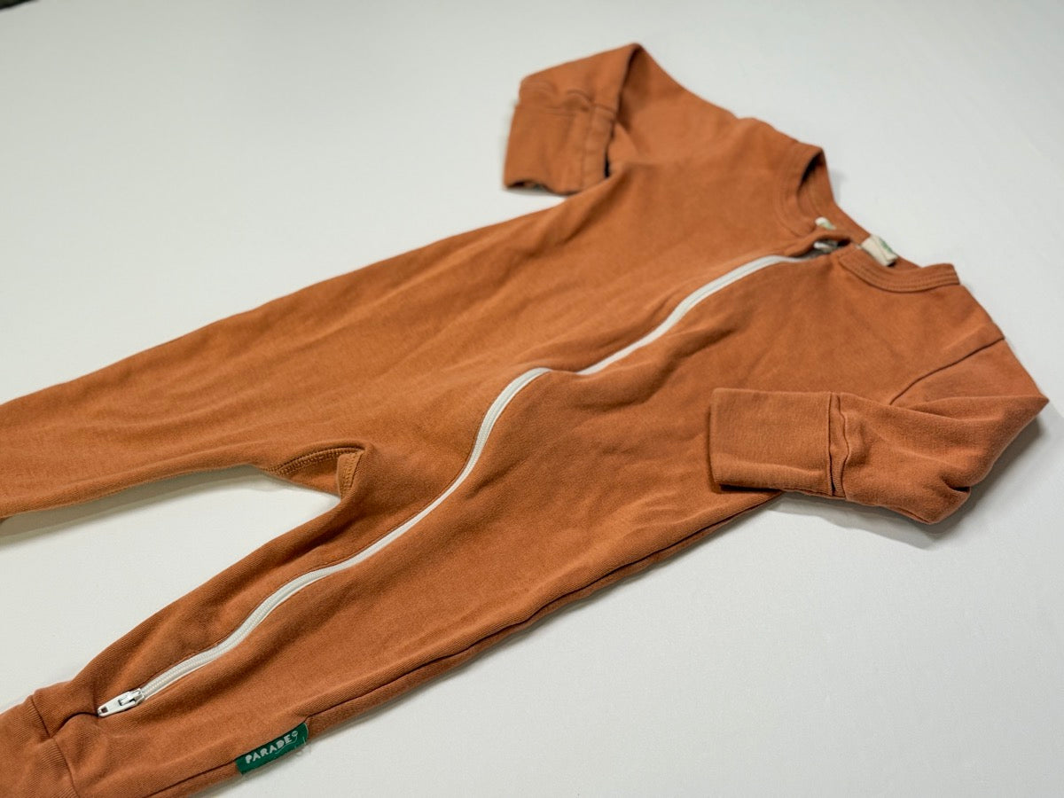 Parade Rust Zipper Footed Sleeper Romper 6-12m