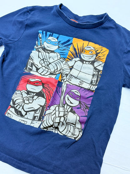 nickelodeon Ninja Turtles Navy T-Shirt Size 4-5