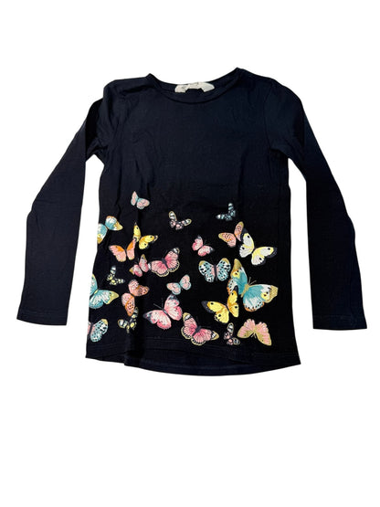 H&M Butterfly Long Sleeve Top 4-6Y