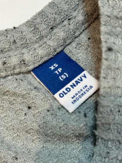 Old Navy Gray Waffle Henley Top XS