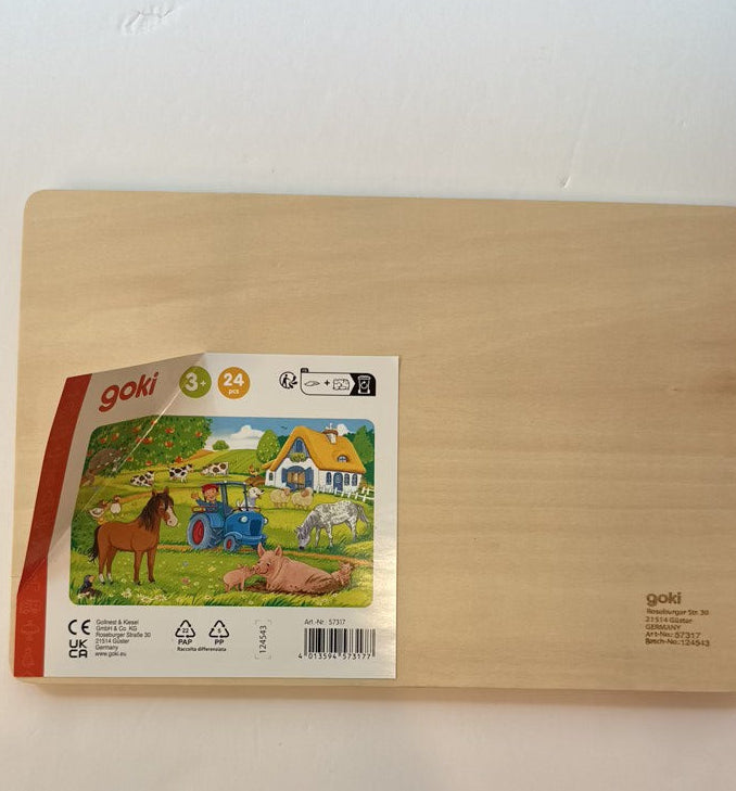 Goki Farm Scene Wooden Tray Puzzle 24pc