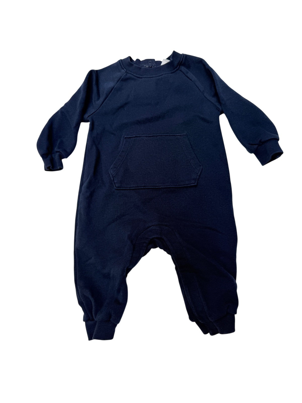 Old Navy Navy Fleece Romper 6-12M