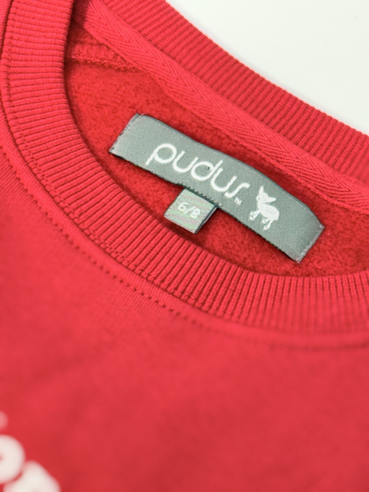 Pudus Red Hugs For The Holidays Sweatshirt 6-8