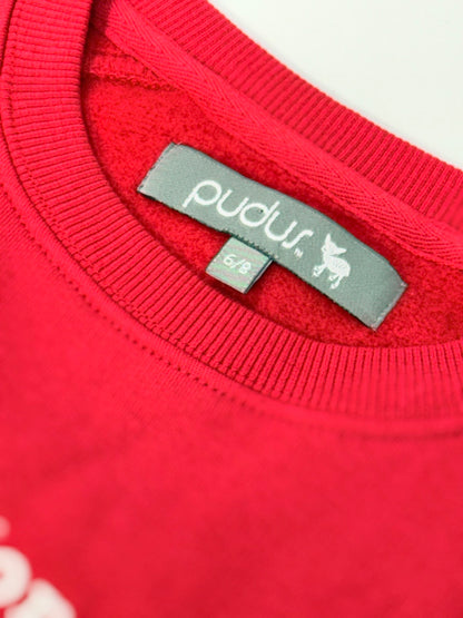 Pudus Red Hugs For The Holidays Sweatshirt 6-8