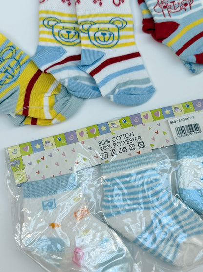 Baby Socks 6-Pack Cotton Newborn