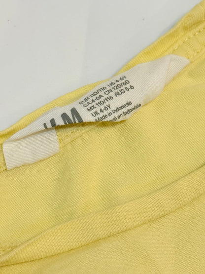 H&M Yellow Unicorn T-Shirt 4-6Y