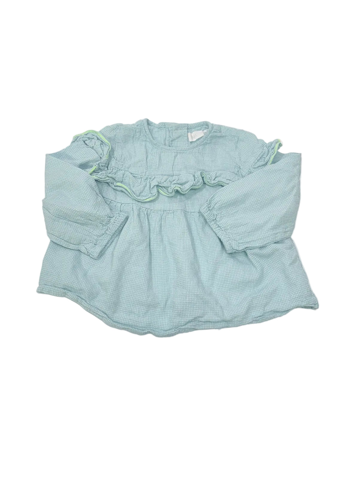 Zara Light Blue Ruffle Blouse 2-3Y