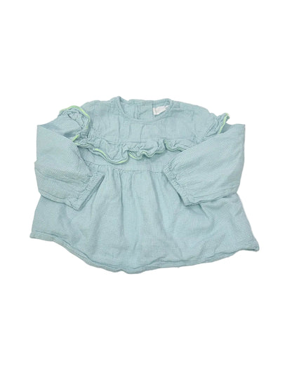 Zara Light Blue Ruffle Blouse 2-3Y
