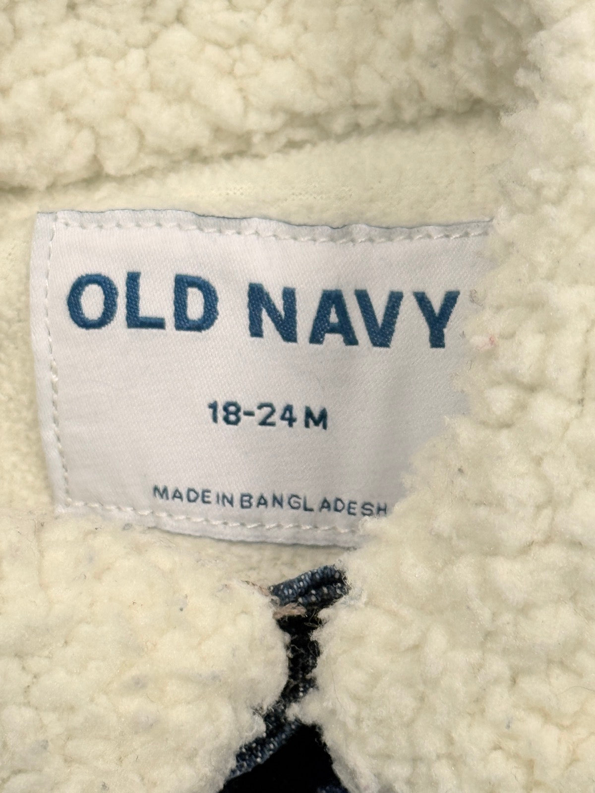 Old Navy Sherpa Collar Denim Jacket 18-24M