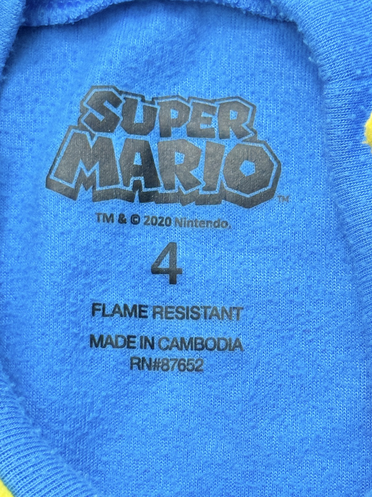 Super Mario Game Ready Fleece Pajamas Size 4