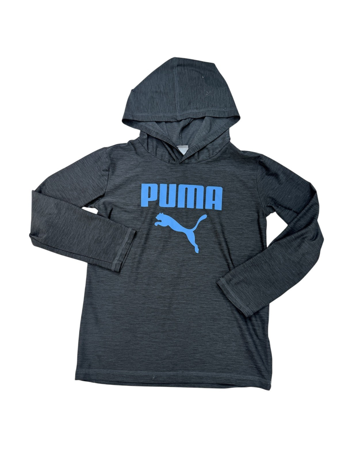 Puma Gray Hooded Long Sleeve Top Size 9