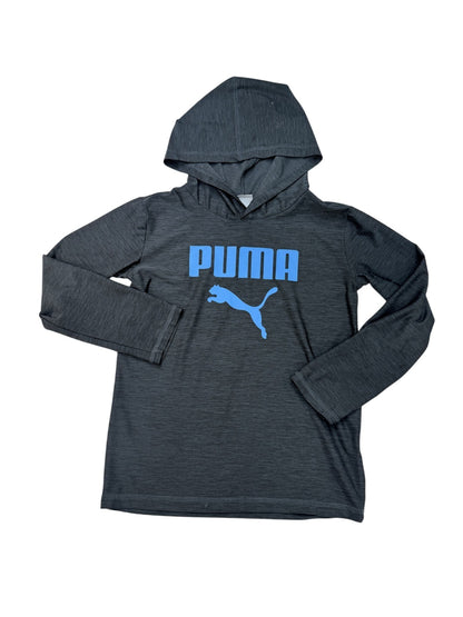 Puma Gray Hooded Long Sleeve Top Size 9