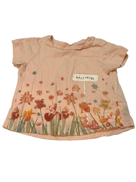 Zara Baby Girl Floral Happiness T-Shirt 12-18m