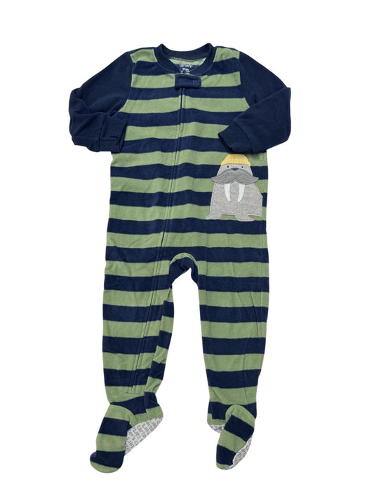 Carter's Walrus Stripe Fleece Sleeper 18m