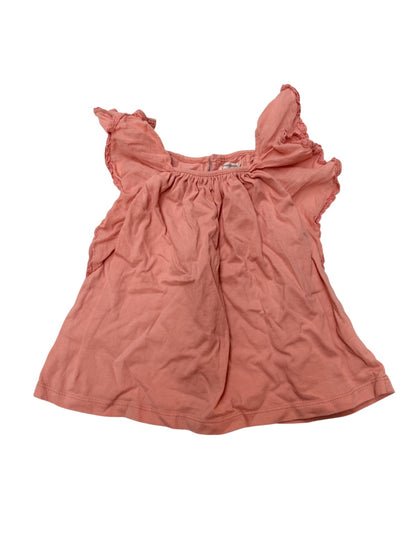 Bonheur du Jour Paris Coral Ruffle Top 4T