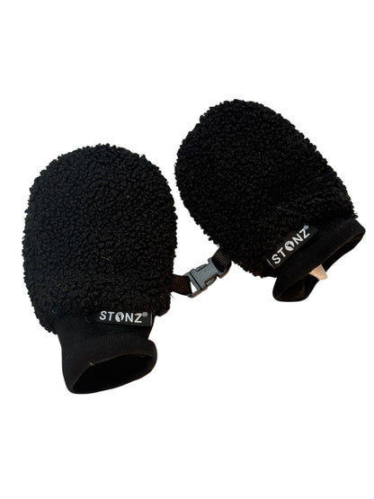 Stonz Black Sherpa Fleece Mittens 12-24M