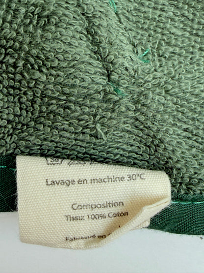 Green Terry Cloth Bunny Bib