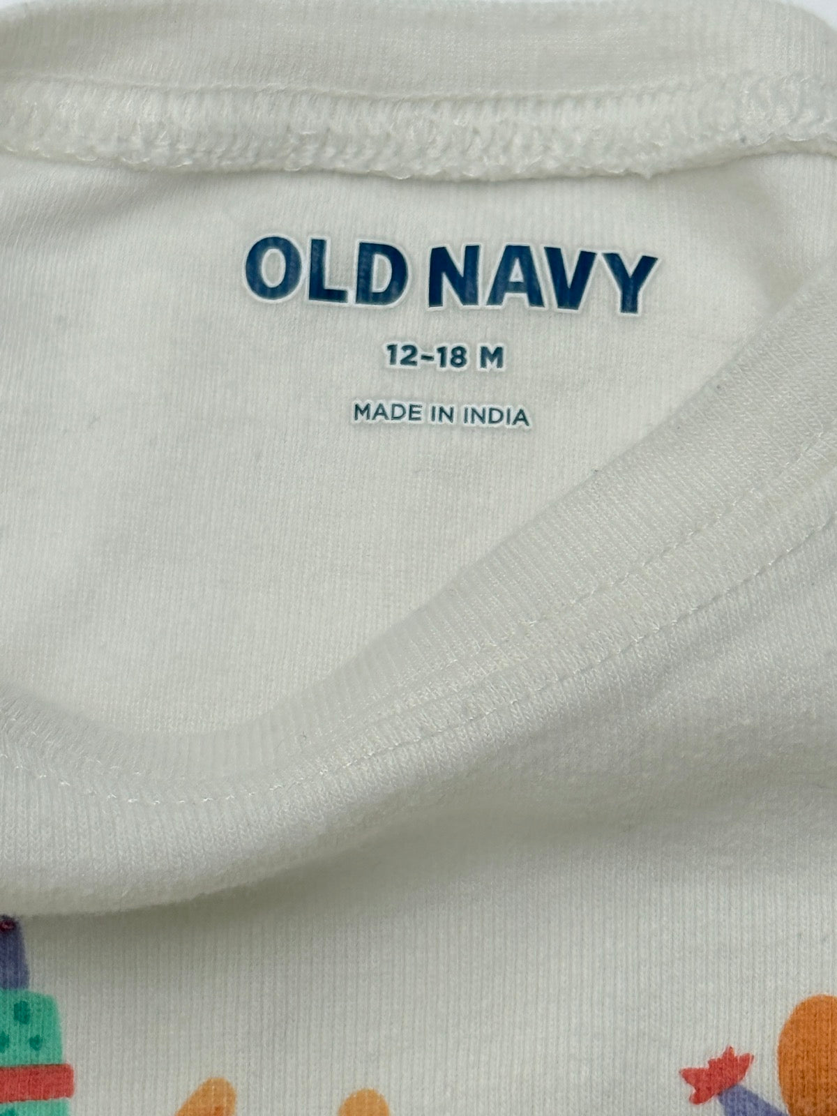 Old Navy Dog Print Pajama Set 12-18M