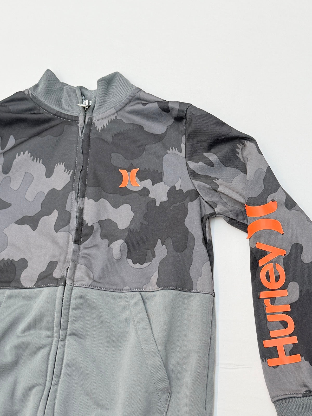 Hurley Camo Zip-Up Track Jacket Size 6