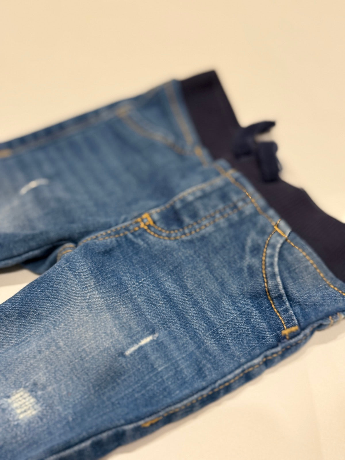 Old Navy Distressed Pull-On Jeans 6-12M