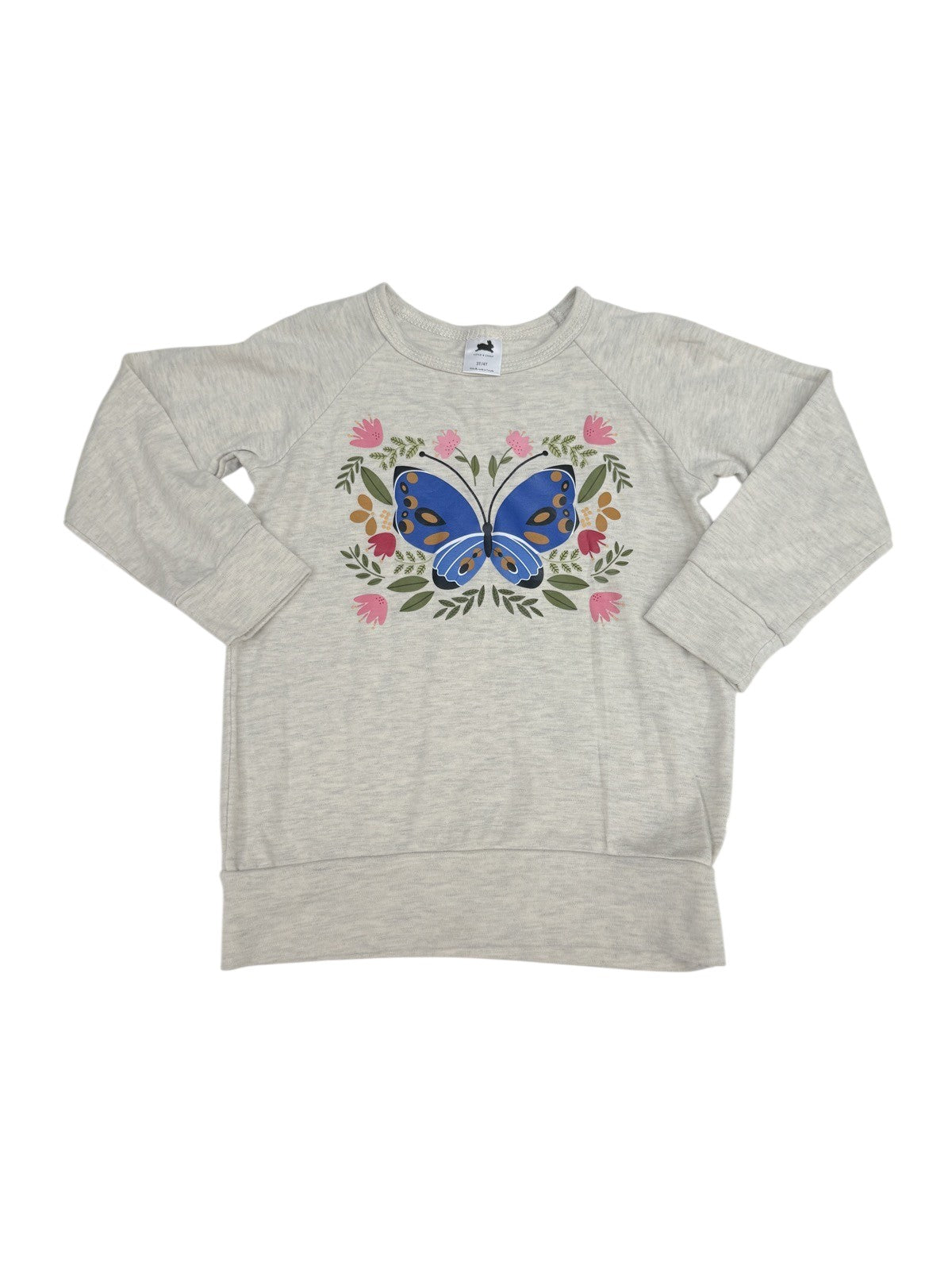 Little & Lively Butterfly Sweatshirt 3T 4T