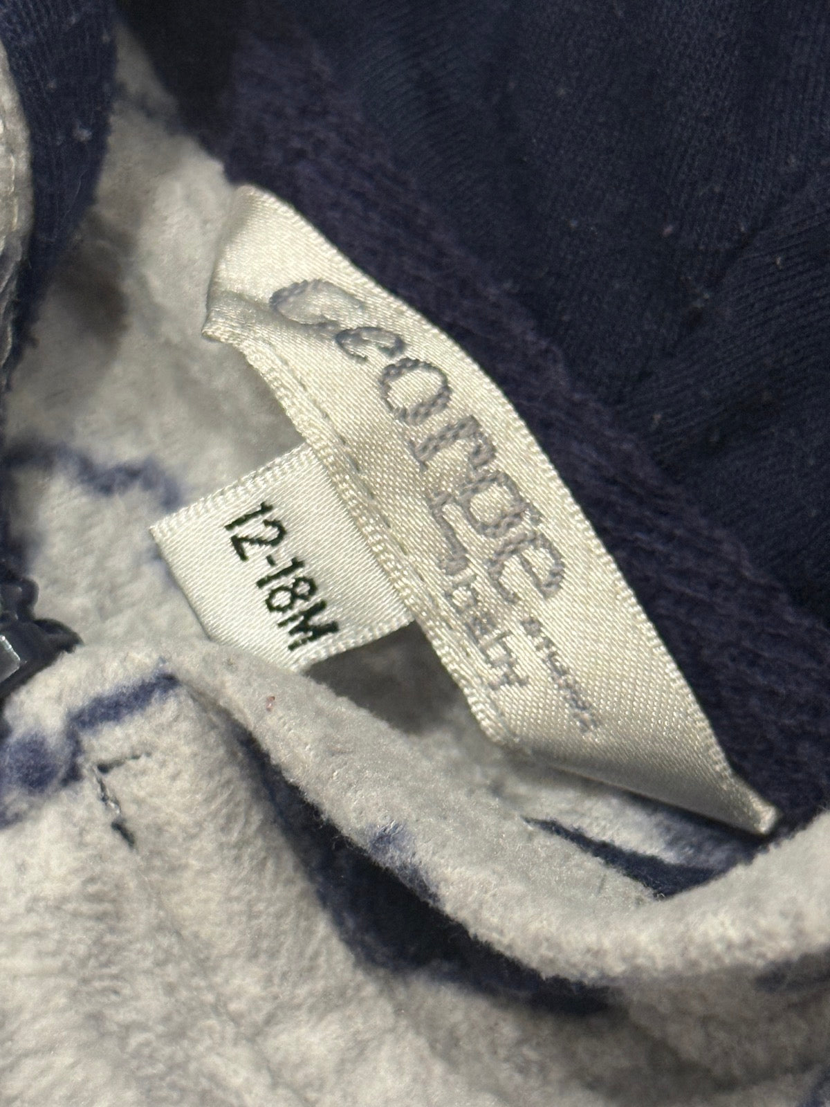 George Baby Bear Print Hooded Romper 12-18M