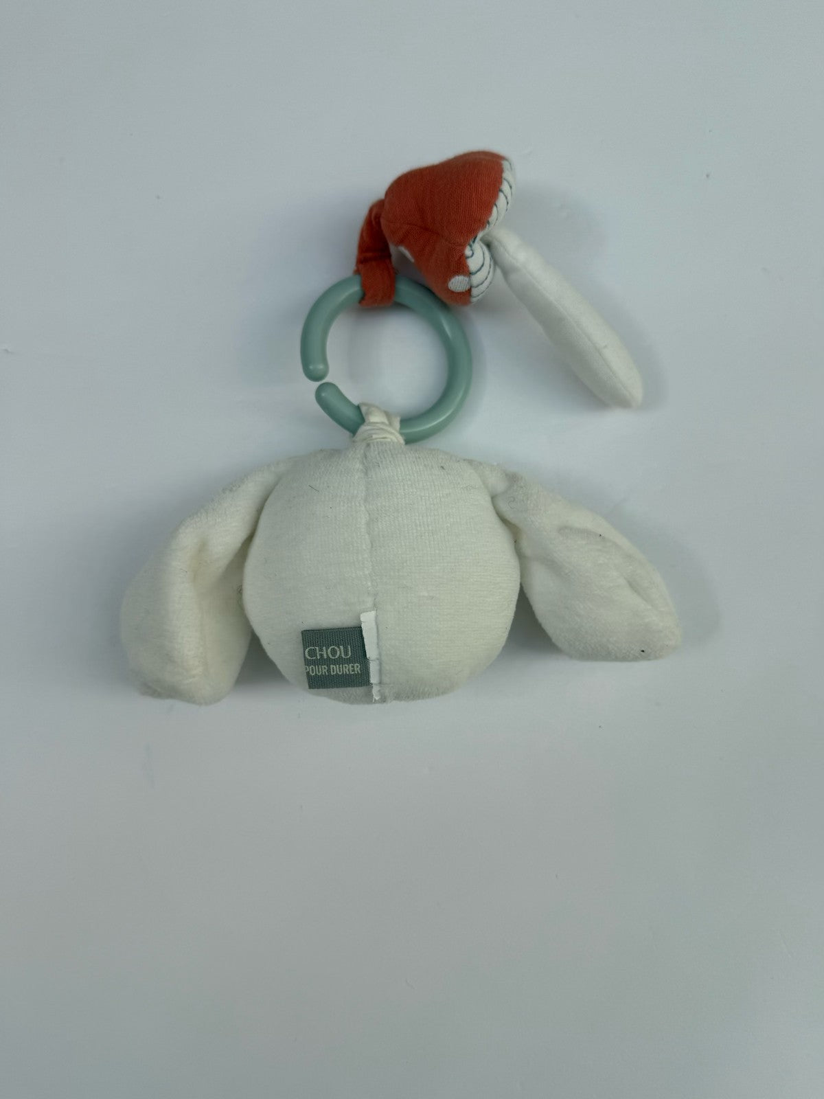 Kaloo Chou Pour Durer White Bunny Clip Rattle