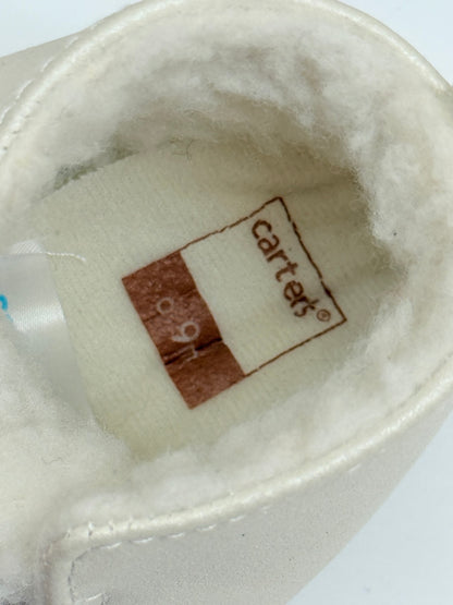 Carter's Ivory Pearl Baby Crib Booties 9M