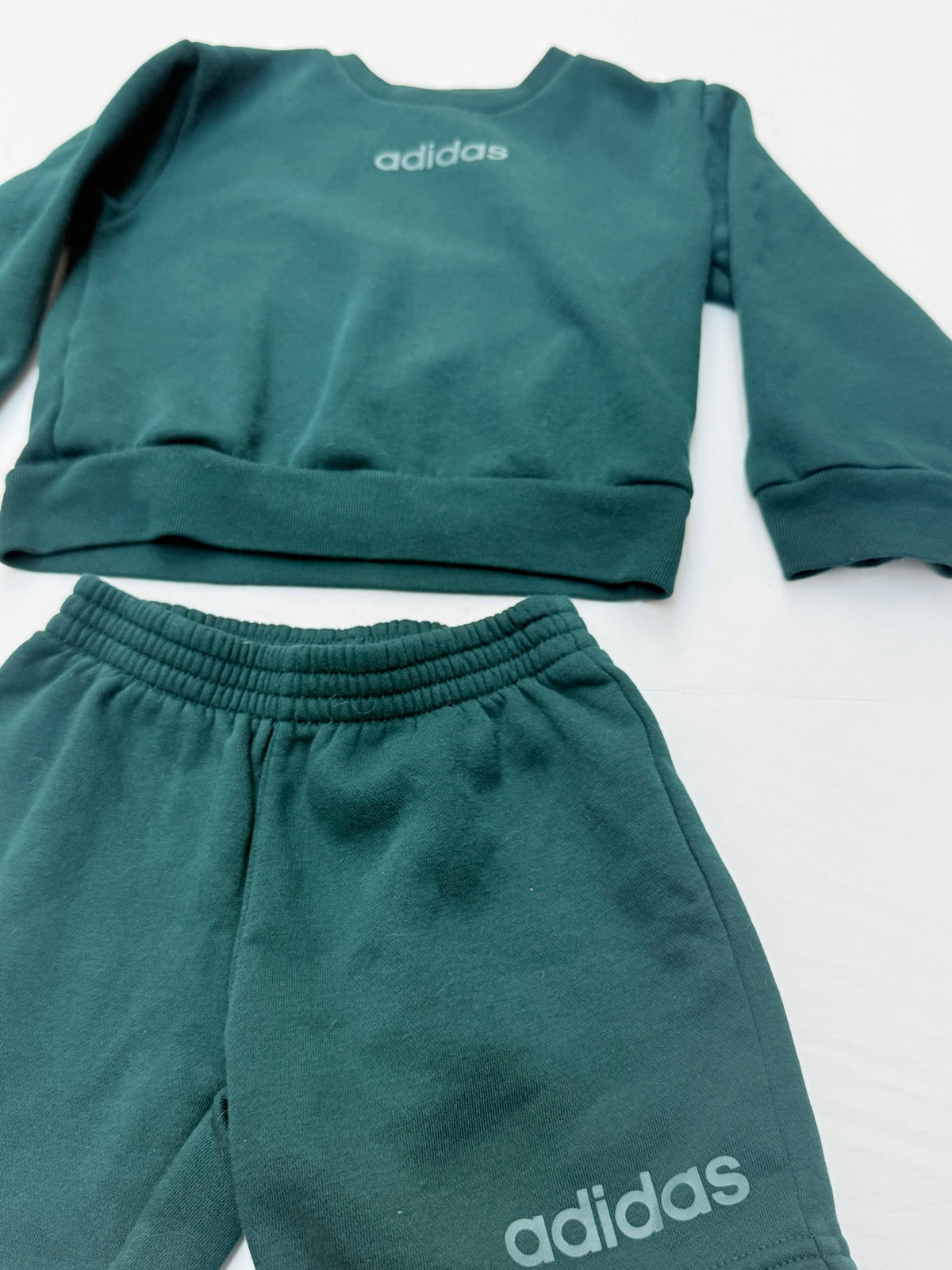 Adidas Green Sweatshirt Shorts Set Size 4