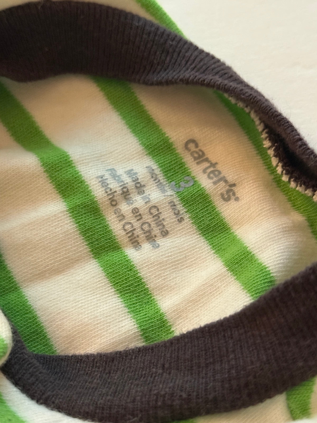 Carter's Monkey Striped Footed Sleeper 3M